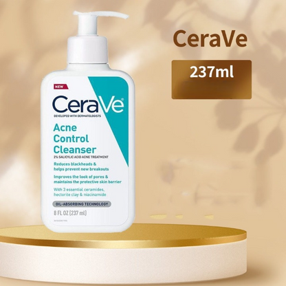 Cerave Acne Control Cleanser 237ml – Oil-Free Face Wash With Salicylic Acid For Acne Treatment, Pore Cleansing And Clear Skin