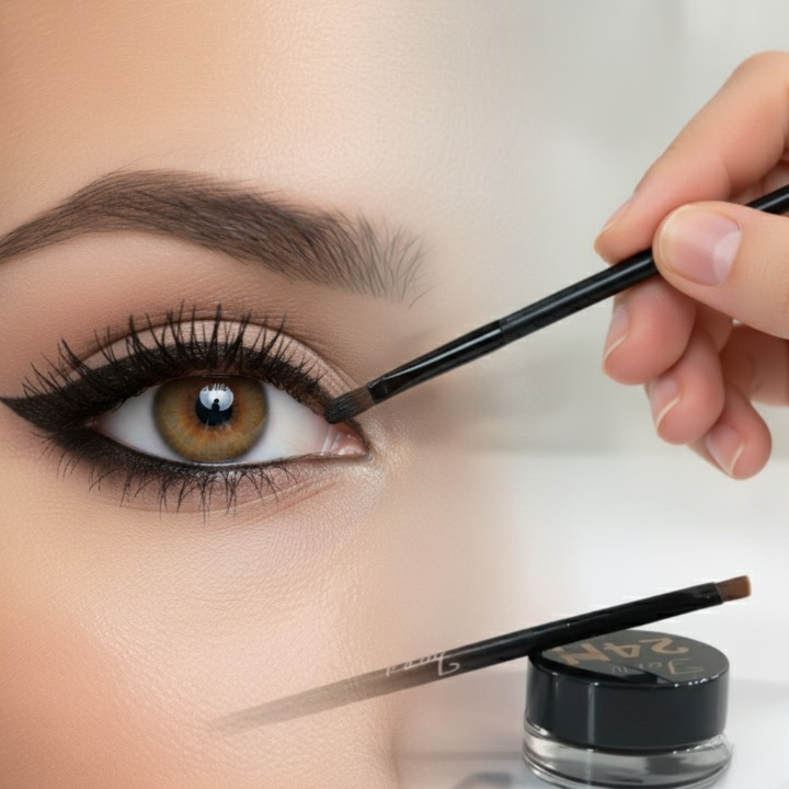 2 Pcs Face It Gel Eyeliner Set – Long-Lasting Smudge-Proof Gel Liner In Black And Brown Shades For Perfect Eye Definition And Professional Makeup Look