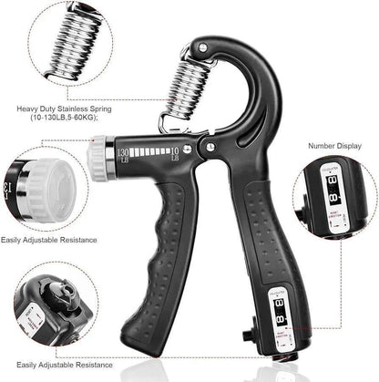 Adjustable Hand Gripper (5-60kg) - Build Strong Grip, Fingers & Forearms