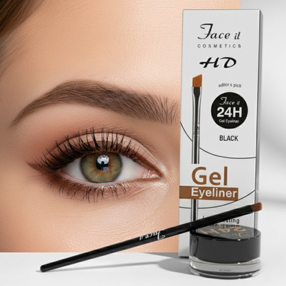 2 Pcs Face It Gel Eyeliner Set – Long-Lasting Smudge-Proof Gel Liner In Black And Brown Shades For Perfect Eye Definition And Professional Makeup Look